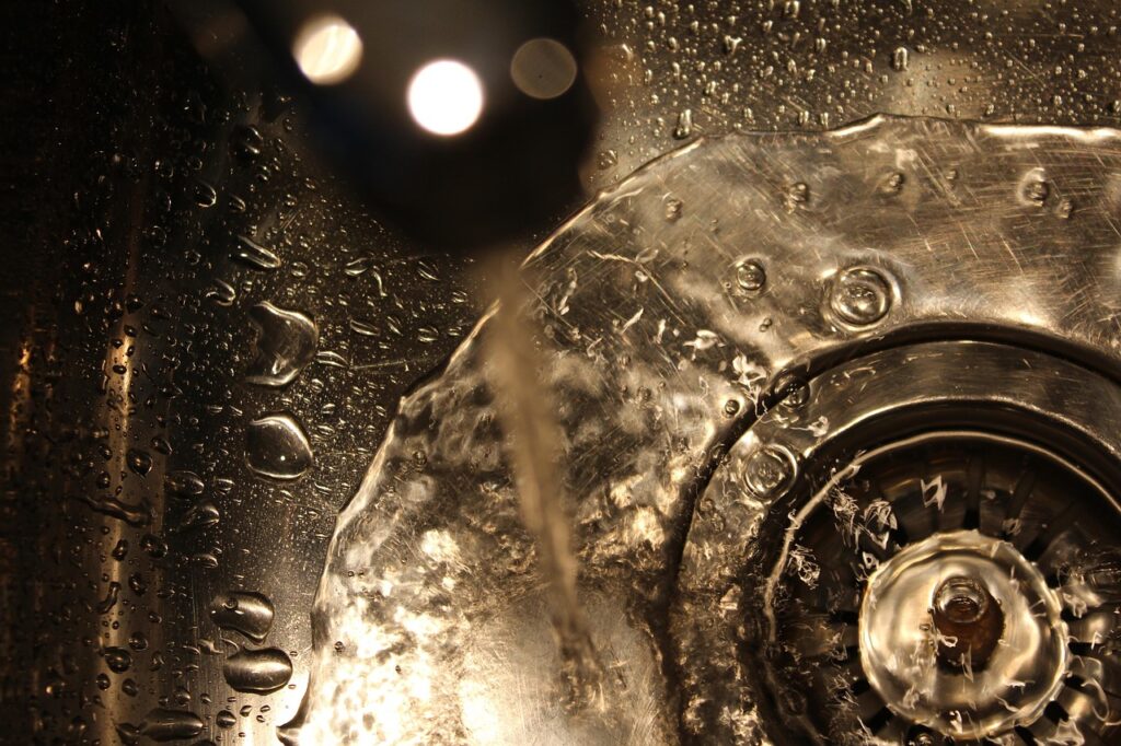 sink, nature, water, tap, drain, stainless, steel, plug